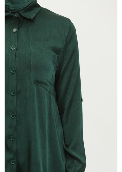 Tunik Pantolon Ikili Takım 11304-06 Zümrüt Yeşili