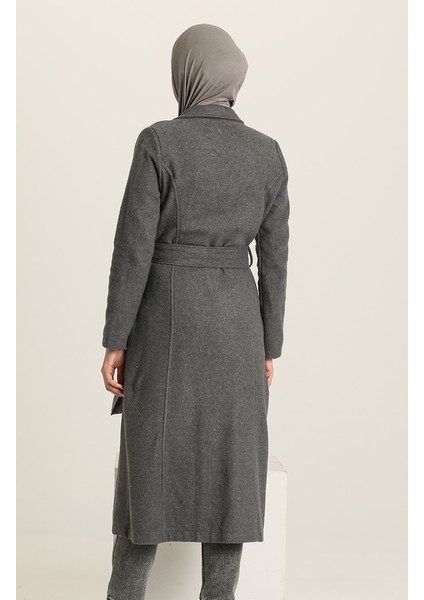Kuşaklı Kışlık Kaban 612970-02 Gri modelleri