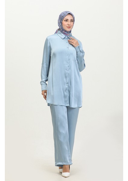 Tunik Pantolon Ikili Takım 11304-03 Mavi