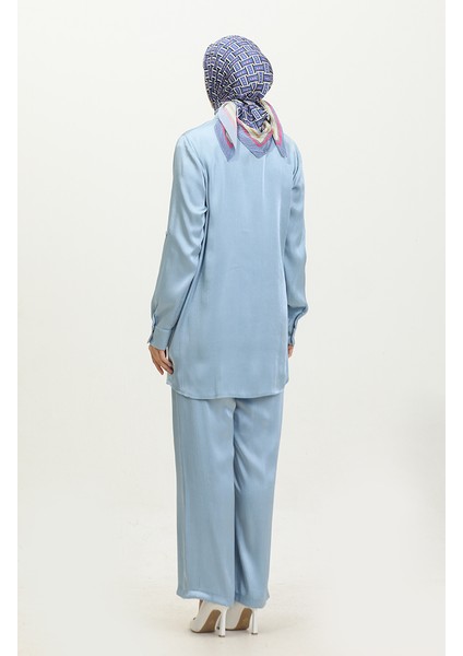 Tunik Pantolon Ikili Takım 11304-03 Mavi