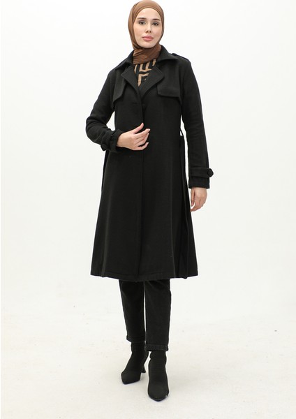 Kaşe Kaban 71113-01 Siyah