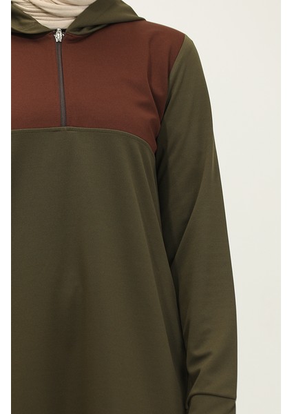 Kapüşonlu Fermuarlı Ikili Takım 3021-02 Haki fırsatları