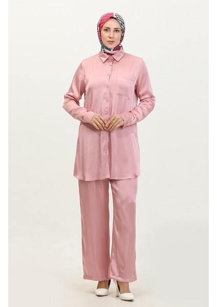 Tunik Pantolon Ikili Takım 11304-01 Gül Kurusu