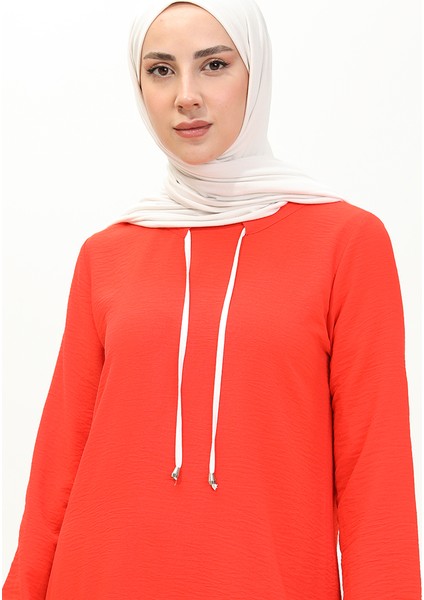 Aerobin Kumaş Garnili Tunik Pantolon Ikili Takım 1003-04 Oranj modelleri