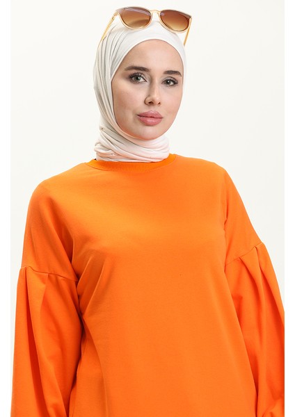 Balon Kol Uzun Tunik 3031-10 Oranj