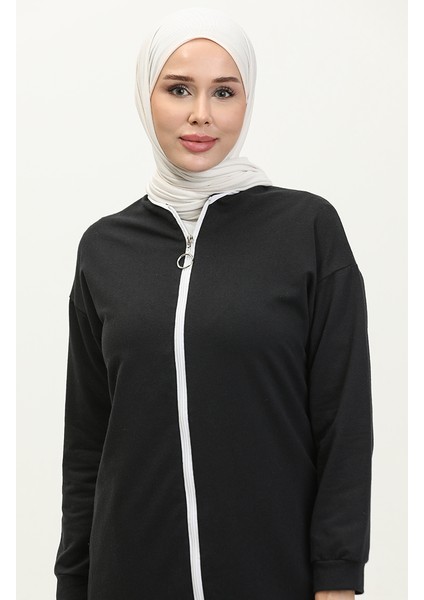 Fermuarlı Eşofman Takım 3044-06 Siyah modelleri