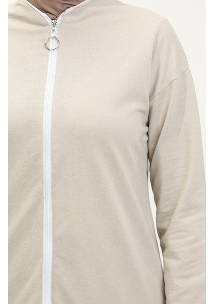 Fermuarlı Eşofman Takım 3044-07 Bej fırsatları