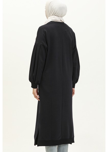 Kolyeli Uzun Spor Tunik 70020-02 Lacivert