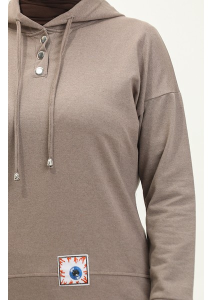 Kapüşonlu Eşofman Takım 3036-13 Vizon fırsatları