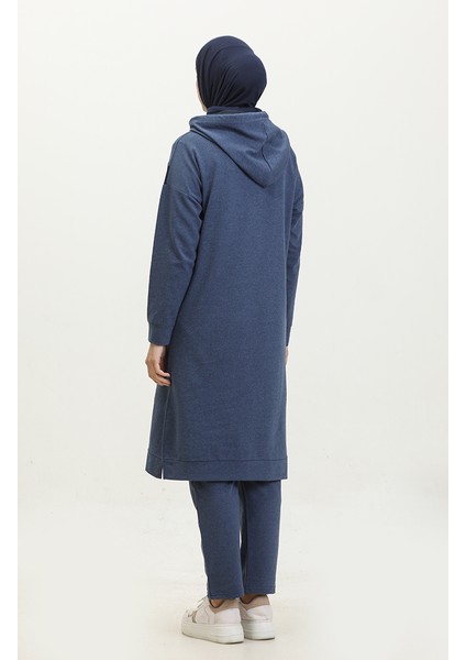 Renk Garnili Eşofman Takm 3026-04 Indigo indirimleri