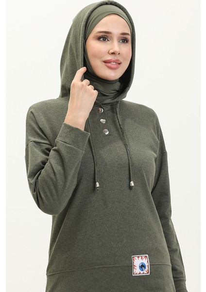 Kapüşonlu Eşofman Takım 3036-06 Haki