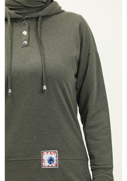Kapüşonlu Eşofman Takım 3036-06 Haki