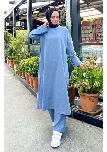 Iki Iplik Eşofman Takım 3040-17 Indigo