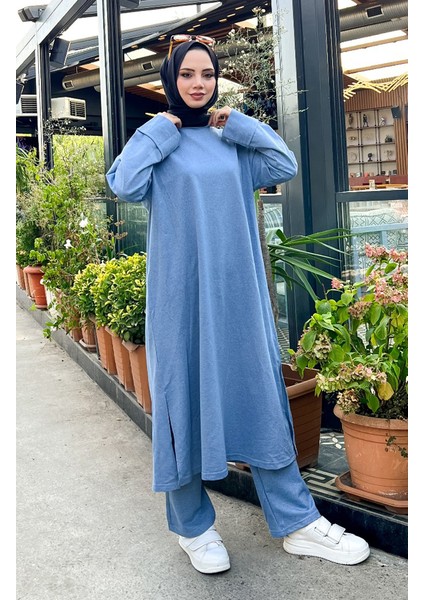 Iki Iplik Eşofman Takım 3040-17 Indigo