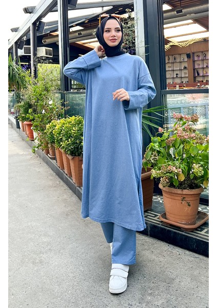 Iki Iplik Eşofman Takım 3040-17 Indigo
