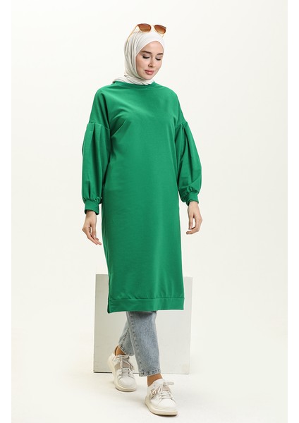 Balon Kol Uzun Tunik 3031-06 Yeşil fiyatları