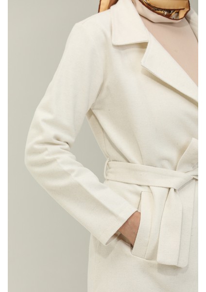 Kruvaze Yaka Kaşe Kap 5503-03 Ekru fırsatları