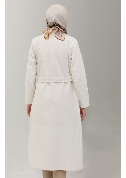 Kruvaze Yaka Kaşe Kap 5503-03 Ekru indirimleri