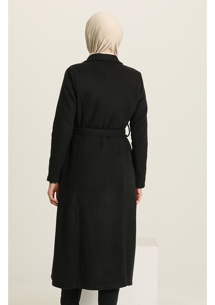 Kuşaklı Kışlık Kaban 612970-01 Siyah modelleri