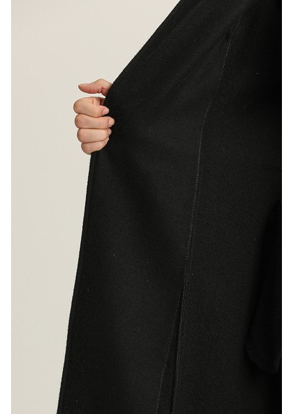 Kuşaklı Kışlık Kaban 612970-01 Siyah indirimleri