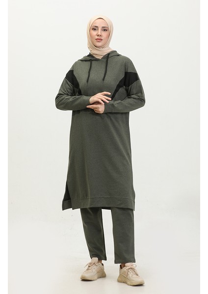 Renk Garnili Eşofman Takm 3026-02 Haki fiyatları