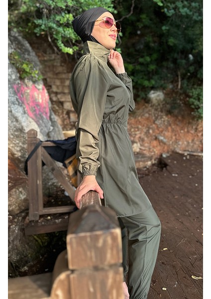 Çantalı Tesettür Mayo 2038-02 Haki modelleri