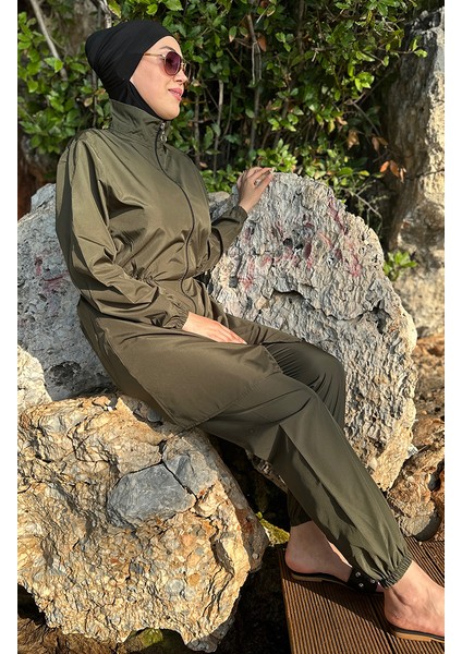 Çantalı Tesettür Mayo 2038-02 Haki fırsatları