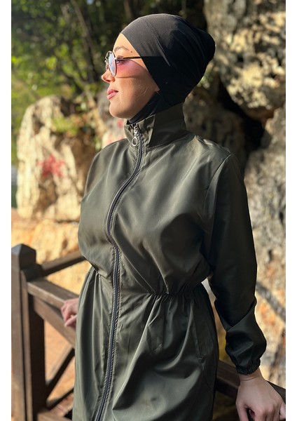 Çantalı Tesettür Mayo 2038-02 Haki indirimleri