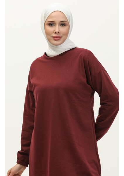 Yırtmaçlı Eşofman Takım 03060-03 Bordo modelleri