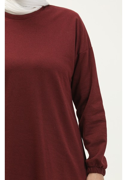 Yırtmaçlı Eşofman Takım 03060-03 Bordo fırsatları