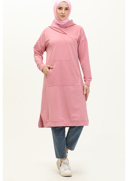 Kanguru Cepli Spor Tunik 3032-14 Pembe