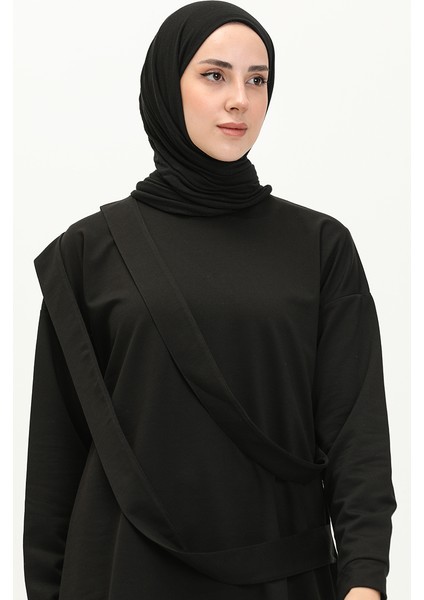 Bisiklet Yaka Eşofman Takım 70091-02 Siyah