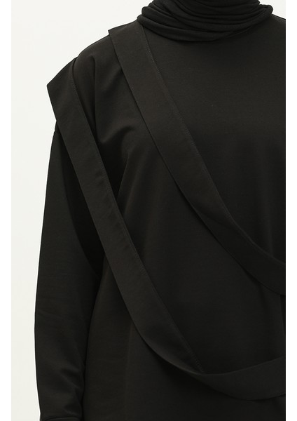Bisiklet Yaka Eşofman Takım 70091-02 Siyah
