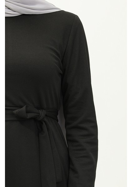 Yırtmaçlı Tunik Pantolon Ikili Takım 0664-02 Siyah