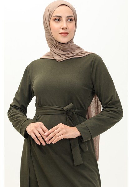 Yırtmaçlı Tunik Pantolon Ikili Takım 0664-07 Haki