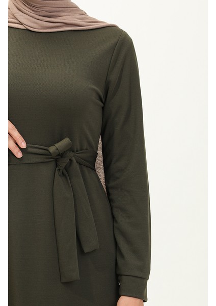 Yırtmaçlı Tunik Pantolon Ikili Takım 0664-07 Haki