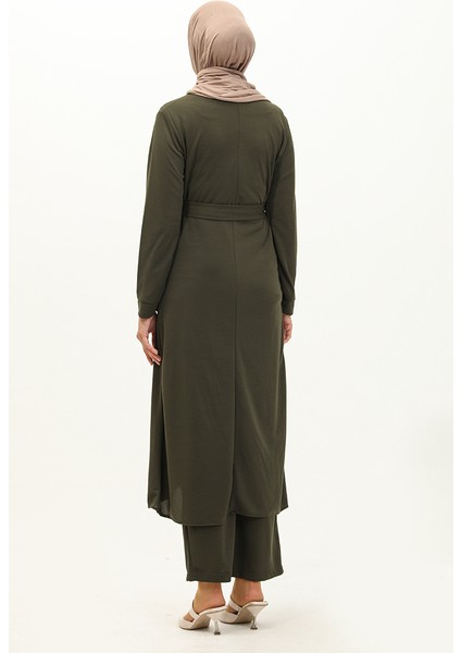 Yırtmaçlı Tunik Pantolon Ikili Takım 0664-07 Haki