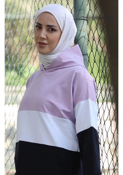 Ikili Eşofman Takım 24001-08 Lila Lacivert