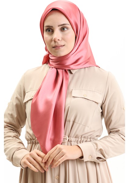 Kristal Düz Eşarp 0010-12 Pembe