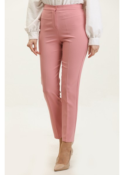 Düz Paça Pantolon 1148-04 Gül Kurusu