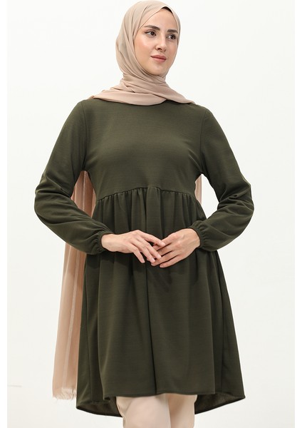 Büzgülü Tunik 7272-04 Haki