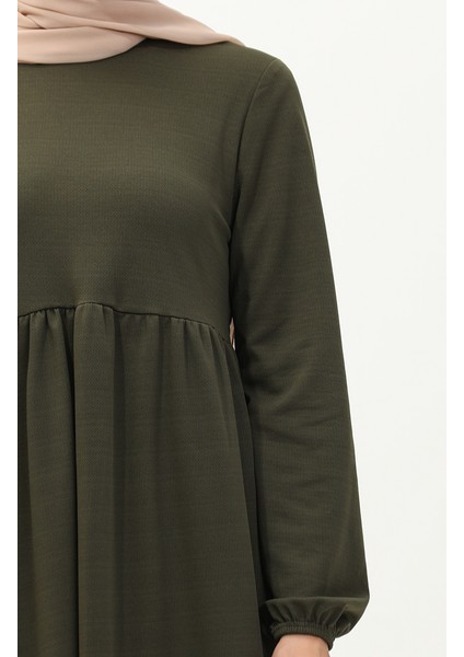 Büzgülü Tunik 7272-04 Haki
