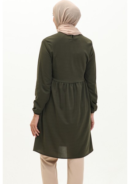 Büzgülü Tunik 7272-04 Haki