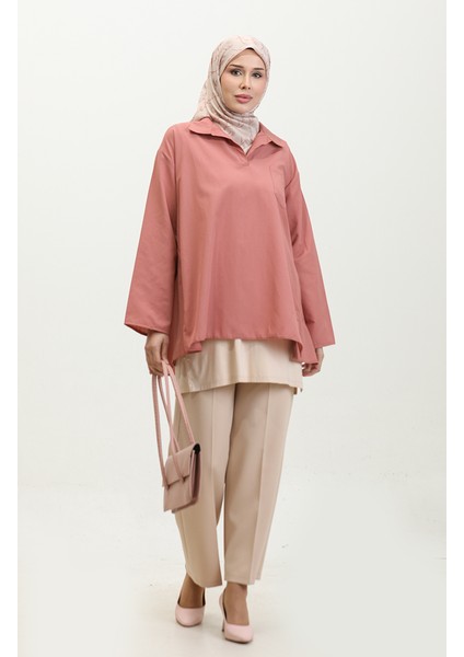 Oversize Tunik 2007-02 Gül Kurusu fiyatları