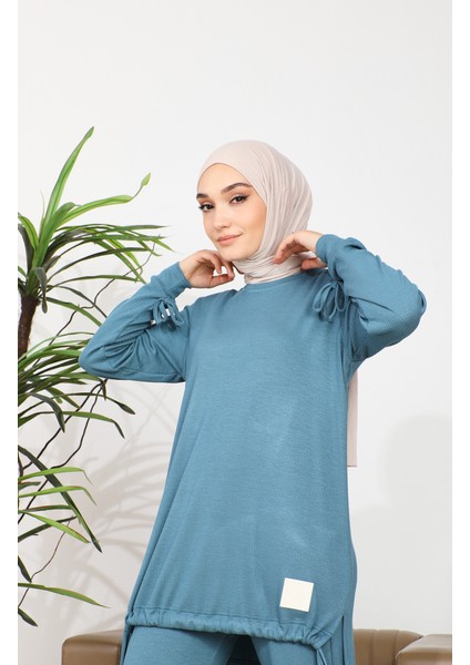 Kaşkorse Tunik Pantolon Ikili Takım 20039-02 Petrol modelleri