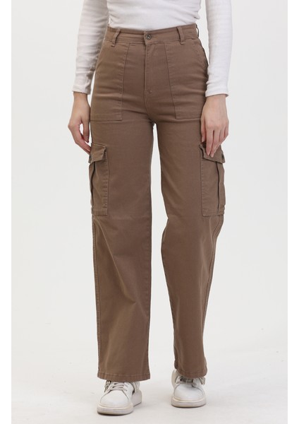 Kargo Cep Kot Pantolon 3030-01 Açık Kahve