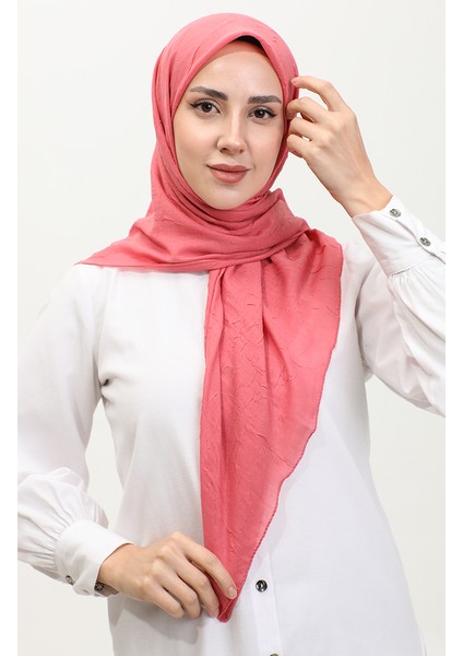 Bambu Kraş Eşarp 90165-27 Gül Kurusu