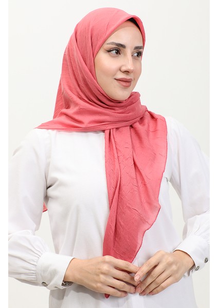 Bambu Kraş Eşarp 90165-27 Gül Kurusu