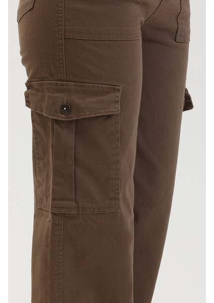 Kargo Cep Kot Pantolon 3030-01 Açık Kahve