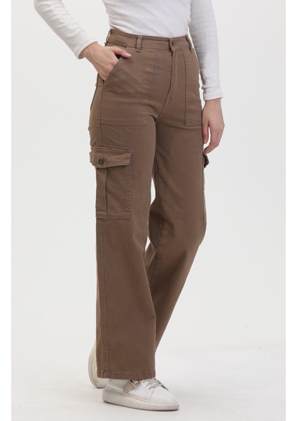 Kargo Cep Kot Pantolon 3030-01 Açık Kahve